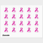 Stickers de fidélité rose ruban (Feuille)