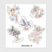 Stickers de fleur mignonne par Molly Harrison (Feuille)