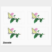Stickers de fleurs à queue jaune Swallowtail (Feuille)