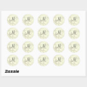 Stickers de fleurs croisées monogrammes (Feuille)