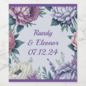 Stickers de fleurs d'aquarelle mystique (Étiquettes simples)