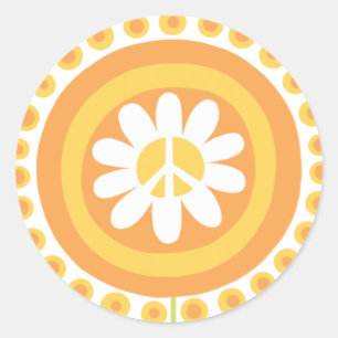 Stickers de fleurs de paix