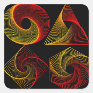 Stickers de formes géométriques colorées