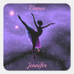 Stickers de galaxie rose et violet de danse