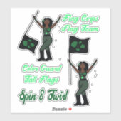 Stickers de garde couleur drapeau (Fleur verte) (Feuille)