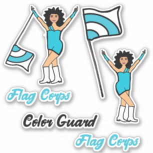Stickers de garde couleur du drapeau (Aqua)