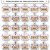 stickers de gâteau d'anniversaire pour calendriers (Devant)