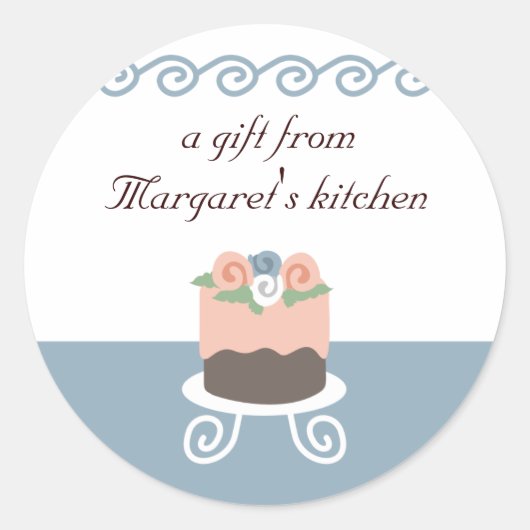 stickers de gâteau décoré de fleurs gelé (Devant)