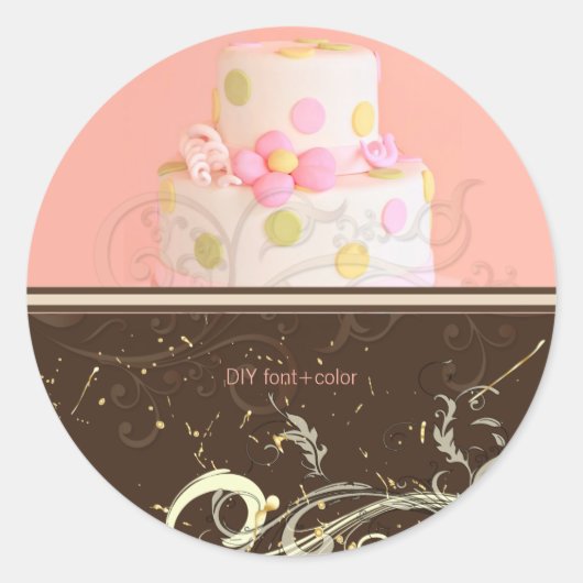stickers de gâteau mariage/boulangers/pâtissiers (Devant)