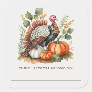 Stickers de gauche Turquie Vintage Thanksgiving