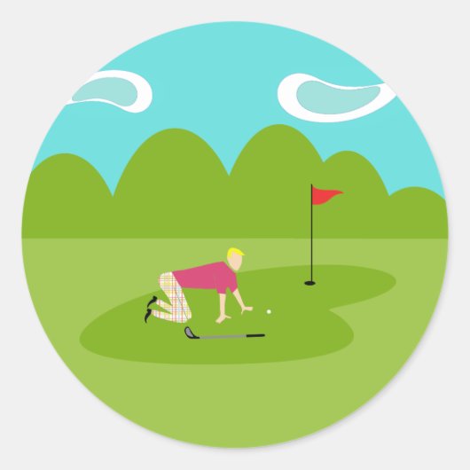 Stickers de golf rétro (Devant)