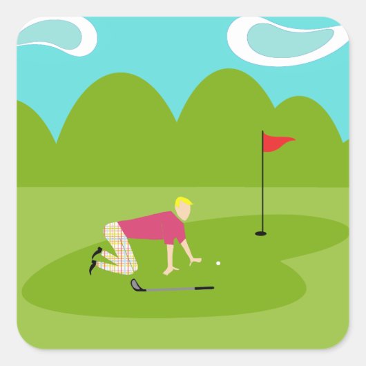 Stickers de golf rétro (Devant)