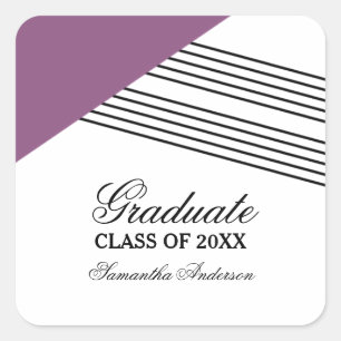 Stickers de graduation à bandes géométriques viole