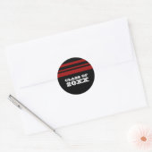 Stickers de graduation Black/Red Bold Stripes (Enveloppe)