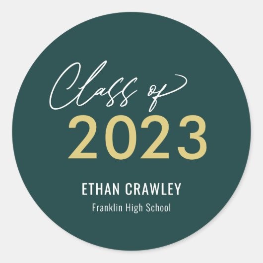 Stickers de graduation couleur modifiable de la ga (Devant)