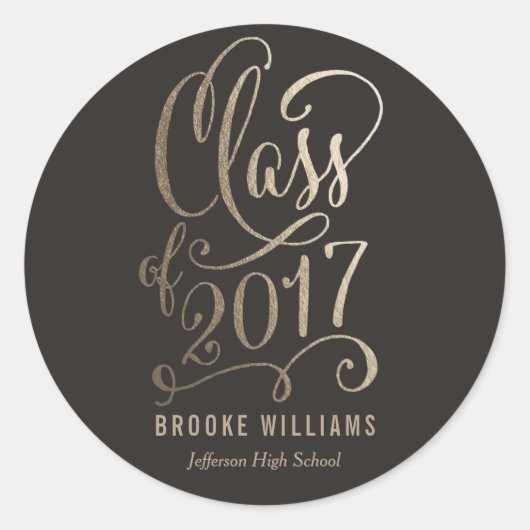 Stickers de graduation de couleur de l'année stell (Devant)