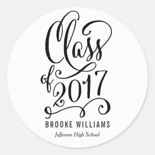 Stickers de graduation de couleur de l'année stell (Devant)