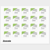Stickers de graduation géométrique verte (Feuille)