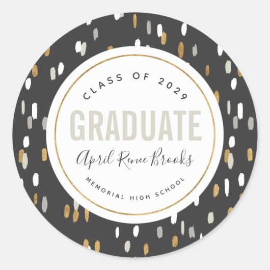 Stickers de graduation personnalisée Shimmer (Devant)