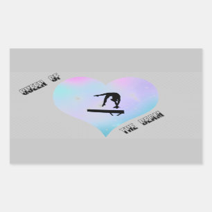 Stickers de gymnastique rectangle Queen of the Bea