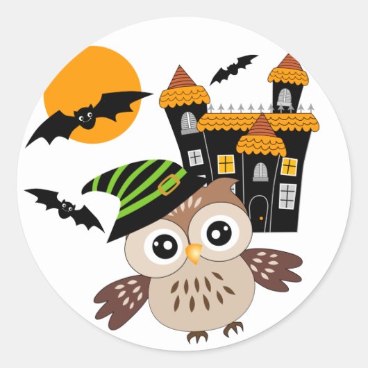 Stickers de hibou d'Halloween adorables (Devant)