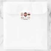 Stickers de hockey Peace Love (Sac)