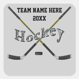 Stickers de hockey personnalisé Votre texte et vos