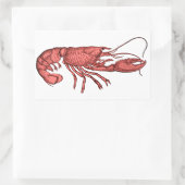 Stickers de homard rouge avec image rétro Vintage (Sac)