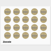 Stickers de joint d'enveloppe de bronze et de bleu (Feuille)