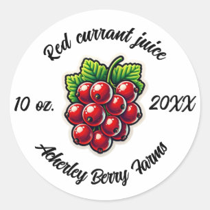 stickers de jus de cassis rouge pour jarres