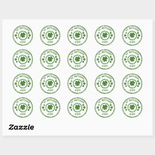 Stickers de la Saint Patrick (Feuille)