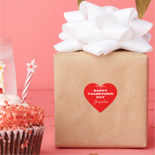 Stickers de la Saint-Valentin Rouge personnalisez