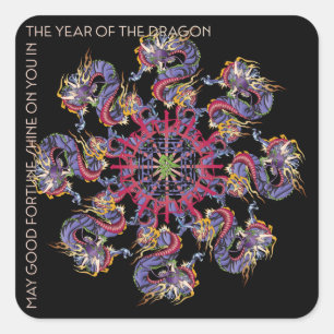 Stickers de l'année Mah Jongg Dragon