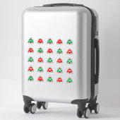 Stickers de l'Avent numérique rouge et vert (Sur valise)