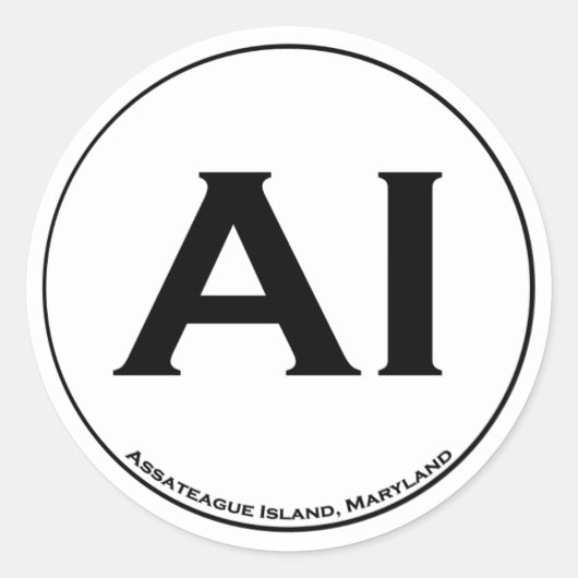 Stickers de l'île Assateague (Devant)