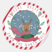 Stickers de livraison spéciale Reindeer Red Scarf (Devant)