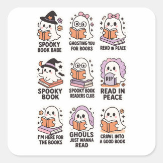 Stickers de livre fantôme Éffrayant