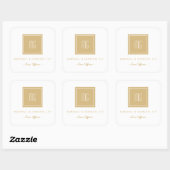 Stickers de logo d'entreprise Gold et White Monogr (Feuille)