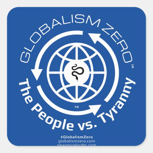 Stickers de logo Globalism Zero™ Cercle blanc (Devant)