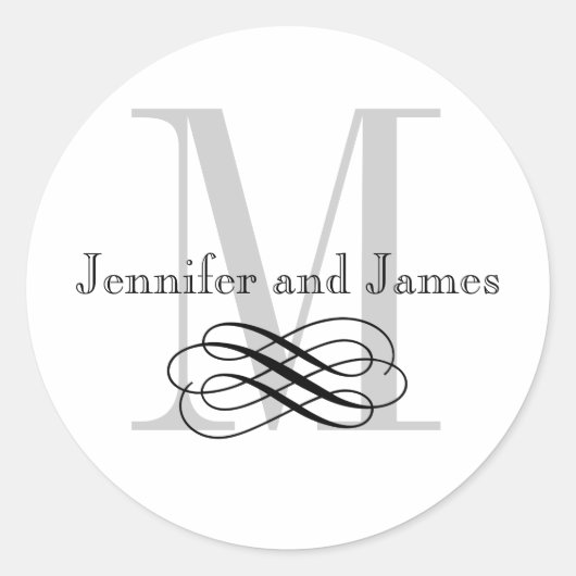 Stickers de logo Mariage Monogramme (Devant)