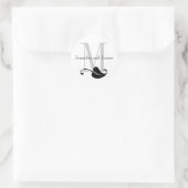 Stickers de logo Mariage Monogramme personnalisés (Sac)