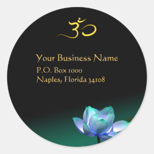 stickers de lotus bleu azur