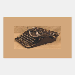 Stickers de machine à écrire en bois vintage 1937