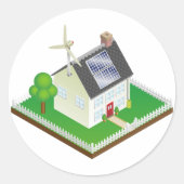 Stickers de maisons d'énergie renouvelable (Devant)