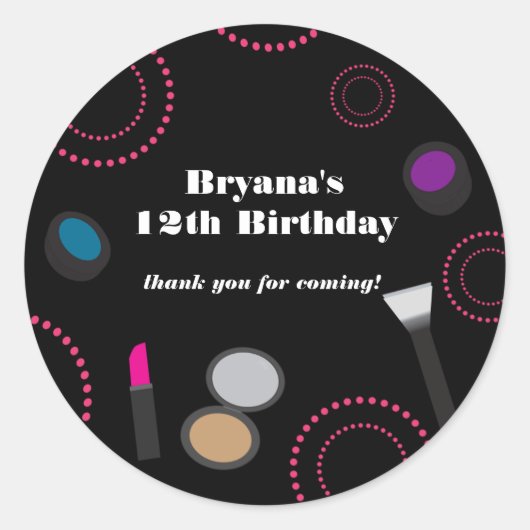 Stickers de maquillage noir rose (Devant)
