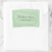 Stickers de mariage à l'aquarelle verte (Sac)