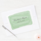 Stickers de mariage à l'aquarelle verte (Enveloppe)