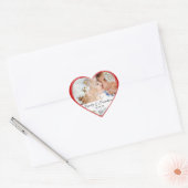 Stickers de mariage au coeur rouge (Enveloppe)
