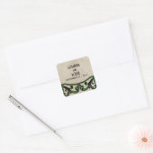 Stickers de mariage aux perles gothiques vertes (Enveloppe)