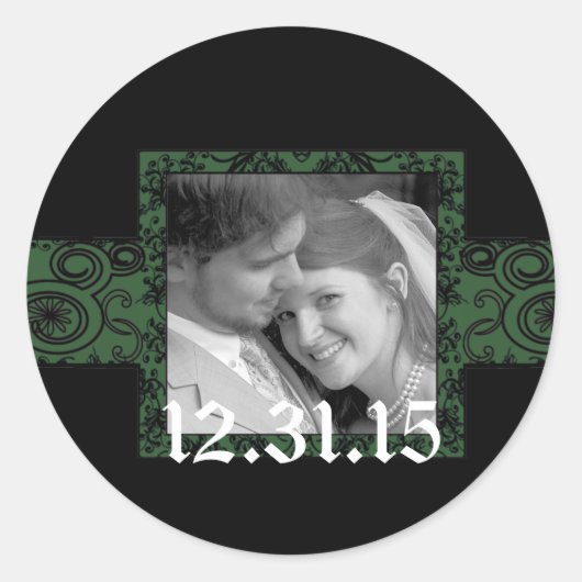 Stickers de mariage avec votre photo (Devant)
